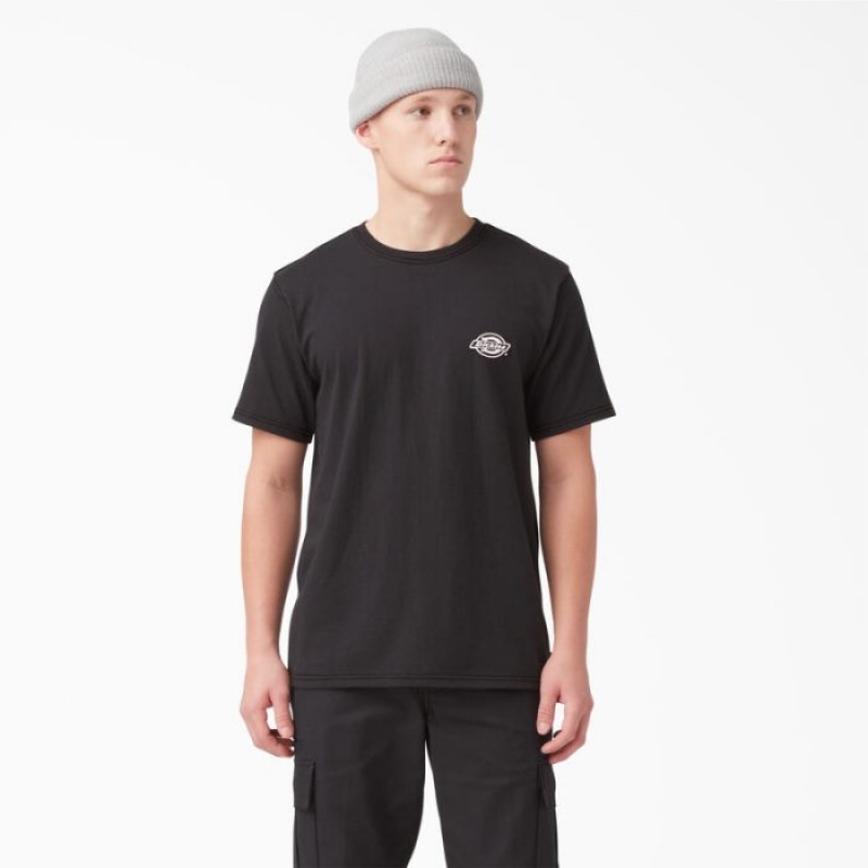 Dickies Back Logo Grafice T-Shirt Negrii | FYRI1686