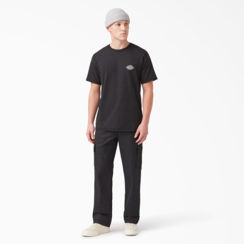 Dickies Back Logo Grafice T-Shirt Negrii | FYRI1686