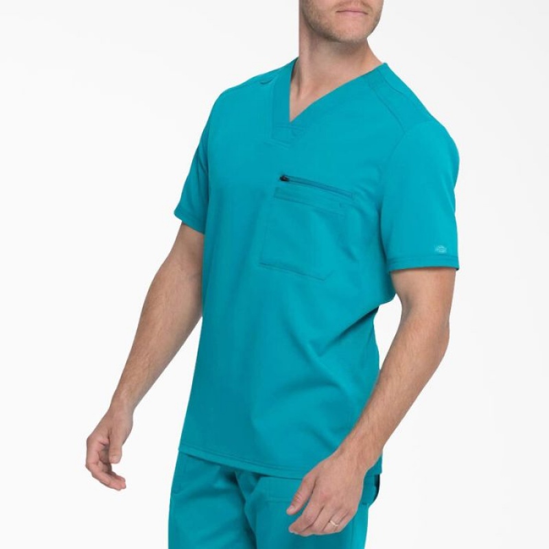 Dickies Balance V-Neck Scrub Top Turcoaz | UZGU5494
