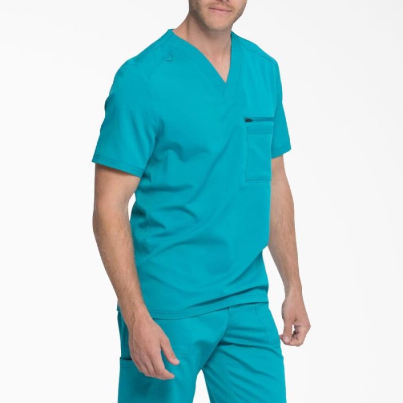 Dickies Balance V-Neck Scrub Top Turcoaz | UZGU5494
