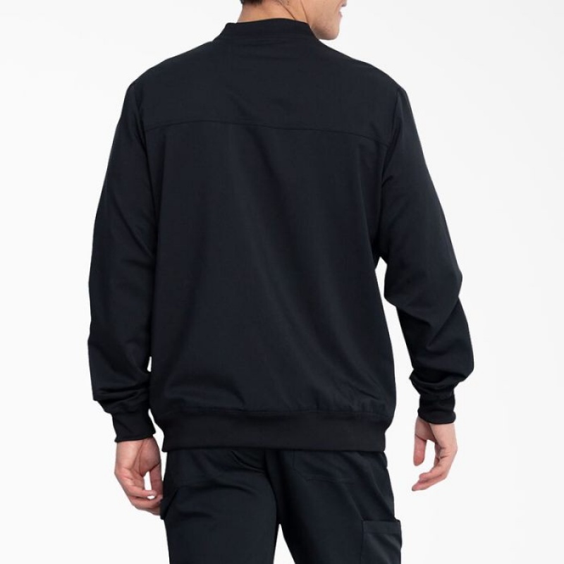 Dickies Balance Zip Front Scrub Jacket Negrii | DVWX1469