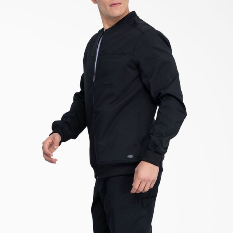 Dickies Balance Zip Front Scrub Jacket Negrii | DVWX1469