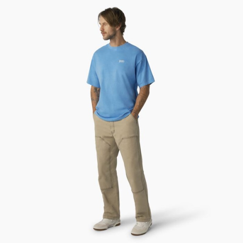 Dickies Bandon Scurte Sleeve T-Shirt Azur Albastri Albastru Deschis | GHKE0350