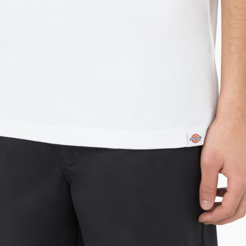 Dickies Bayside Gardens Scurte Sleeve T-Shirt Albi | OCKM2763
