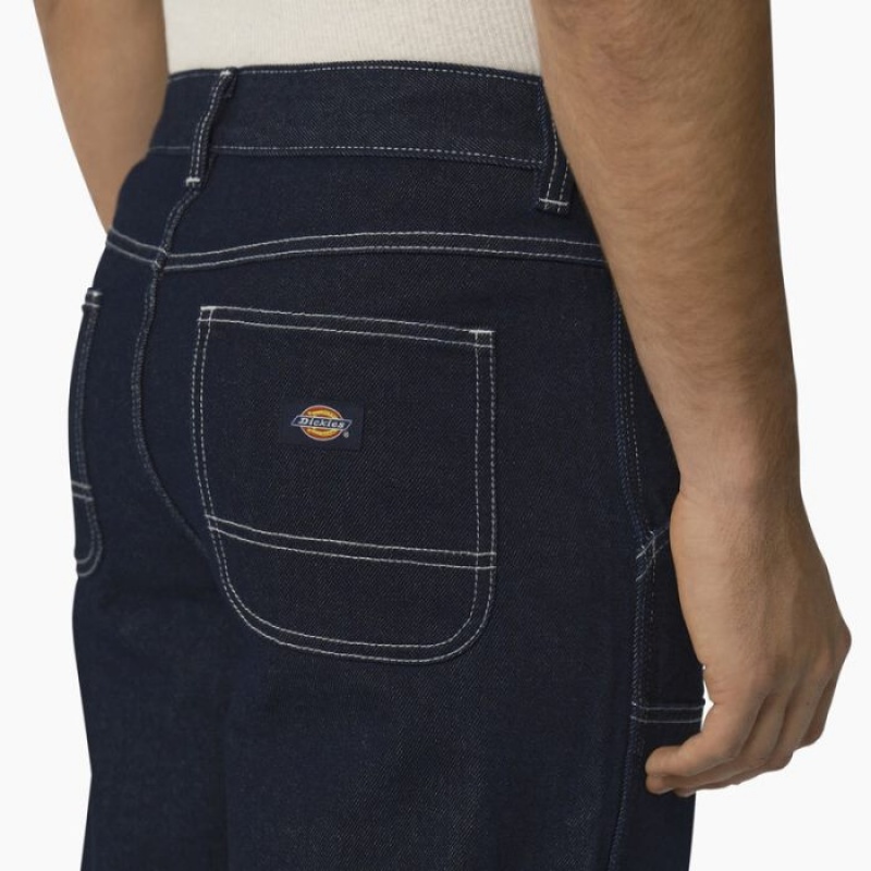 Dickies Beavertown Double Front Jeans Indigo Albastri | MNBC1713