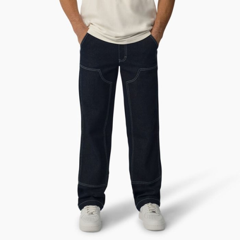 Dickies Beavertown Double Front Jeans Indigo Albastri | MNBC1713