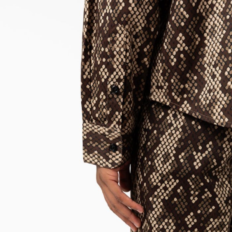 Dickies Camden Long Sleeve Shirt Negrii | MMIG7599