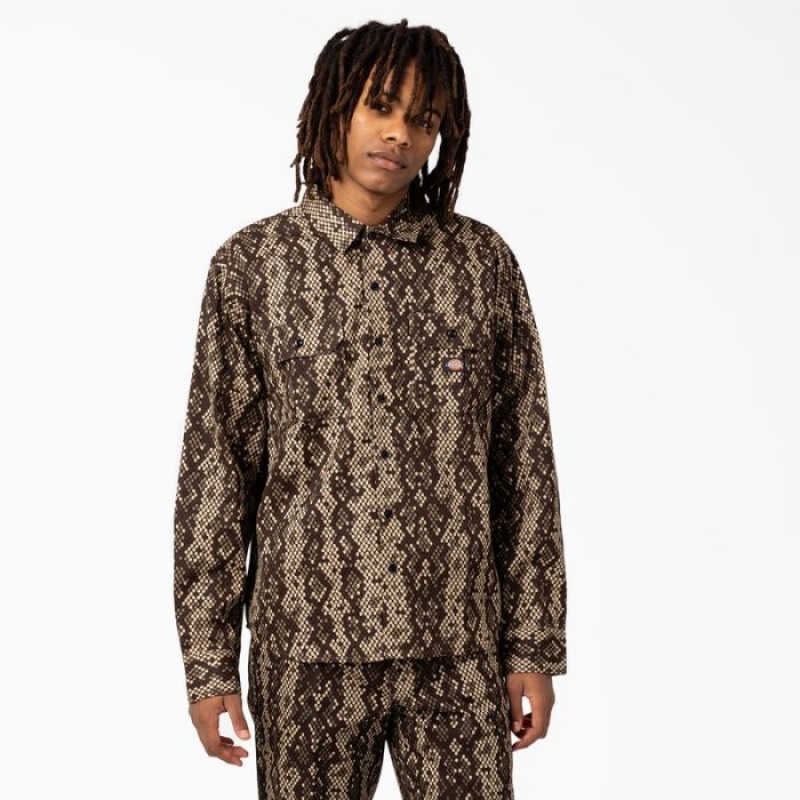 Dickies Camden Long Sleeve Shirt Negrii | MMIG7599