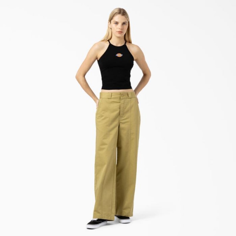 Dickies Chain Lake Cropped Tank Top Negrii | PENK1852