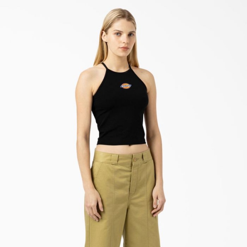 Dickies Chain Lake Cropped Tank Top Negrii | PENK1852