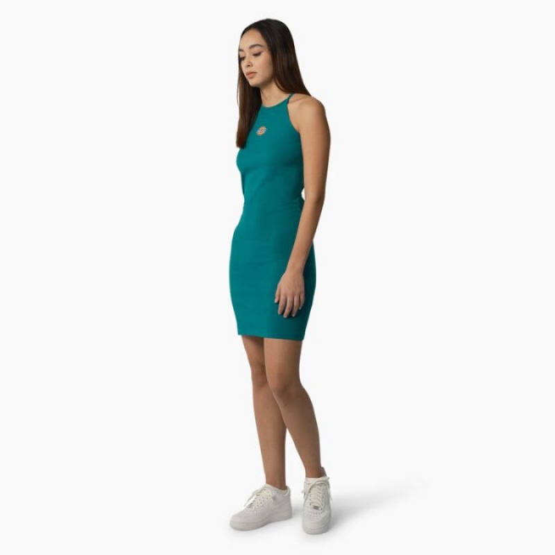 Dickies Chain Lake Tank Rochie Albastru Deschis | EFQJ6535