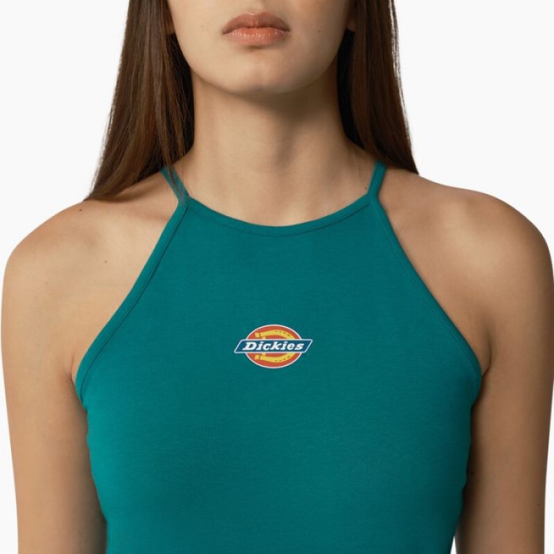 Dickies Chain Lake Tank Rochie Albastru Deschis | EFQJ6535