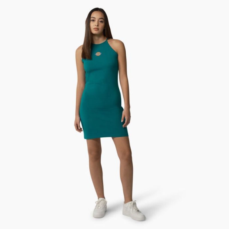 Dickies Chain Lake Tank Rochie Albastru Deschis | EFQJ6535