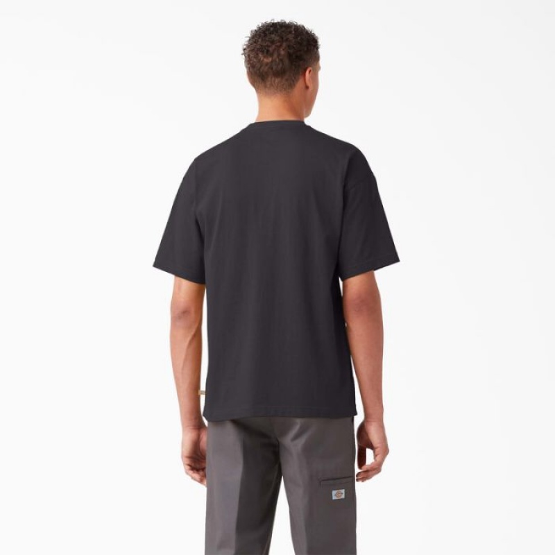 Dickies Chest Logo Pocket T-Shirt Negrii | JWNX8728