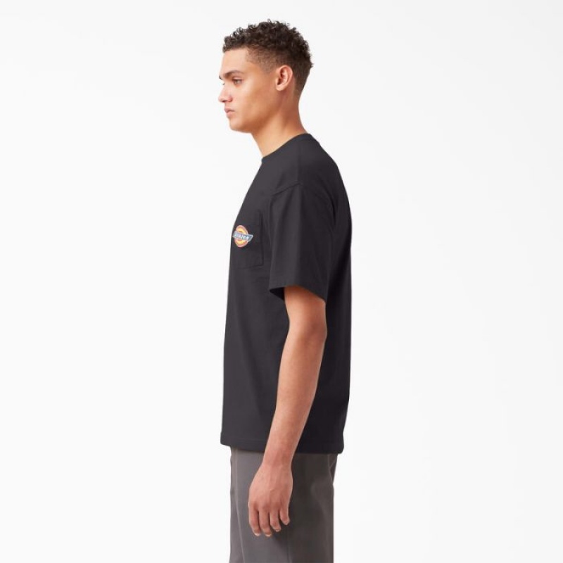 Dickies Chest Logo Pocket T-Shirt Negrii | JWNX8728
