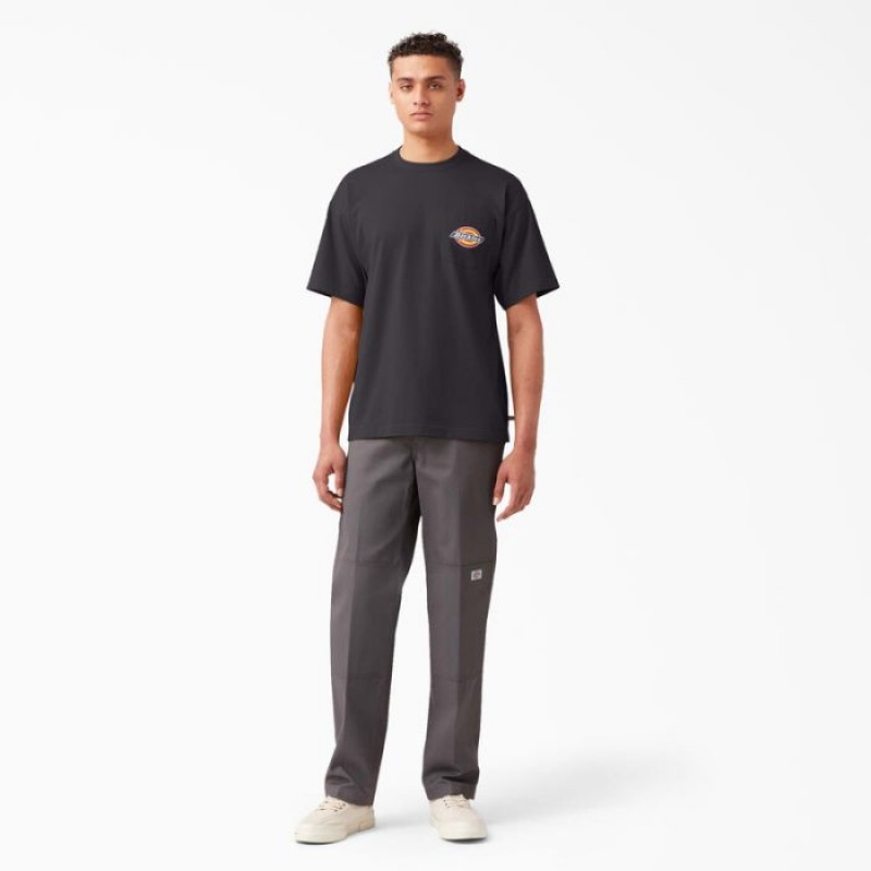 Dickies Chest Logo Pocket T-Shirt Negrii | JWNX8728