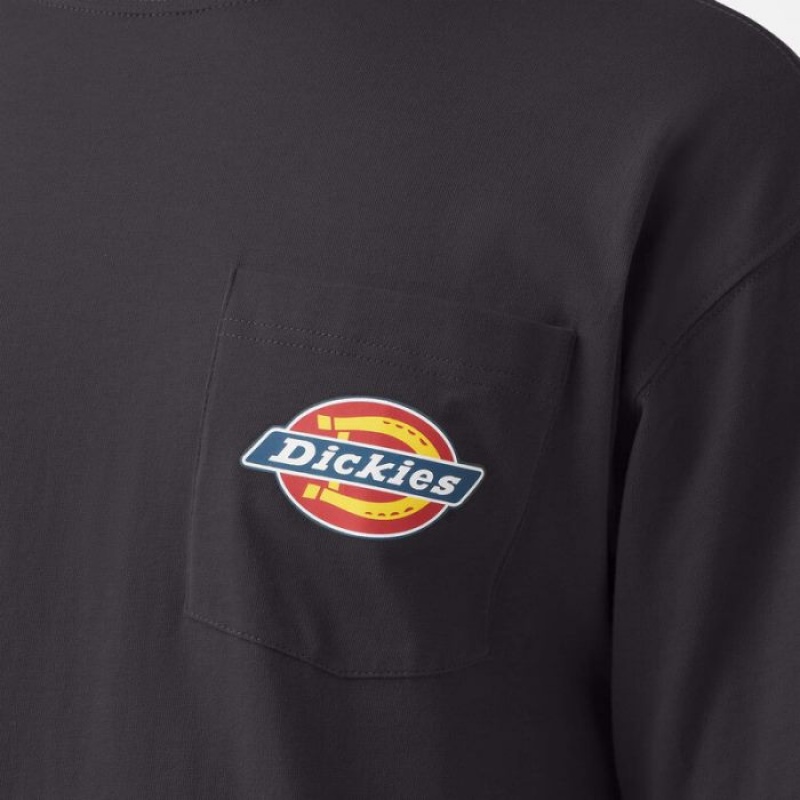 Dickies Chest Logo Pocket T-Shirt Negrii | JWNX8728
