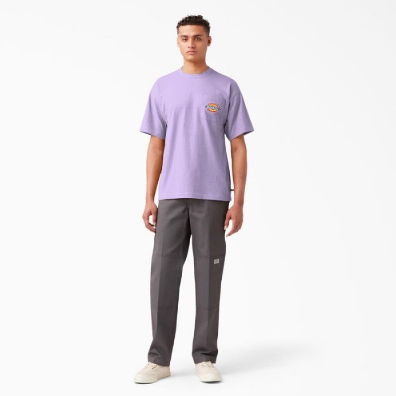 Dickies Chest Logo Pocket T-Shirt Violet Roz | SSDE4235