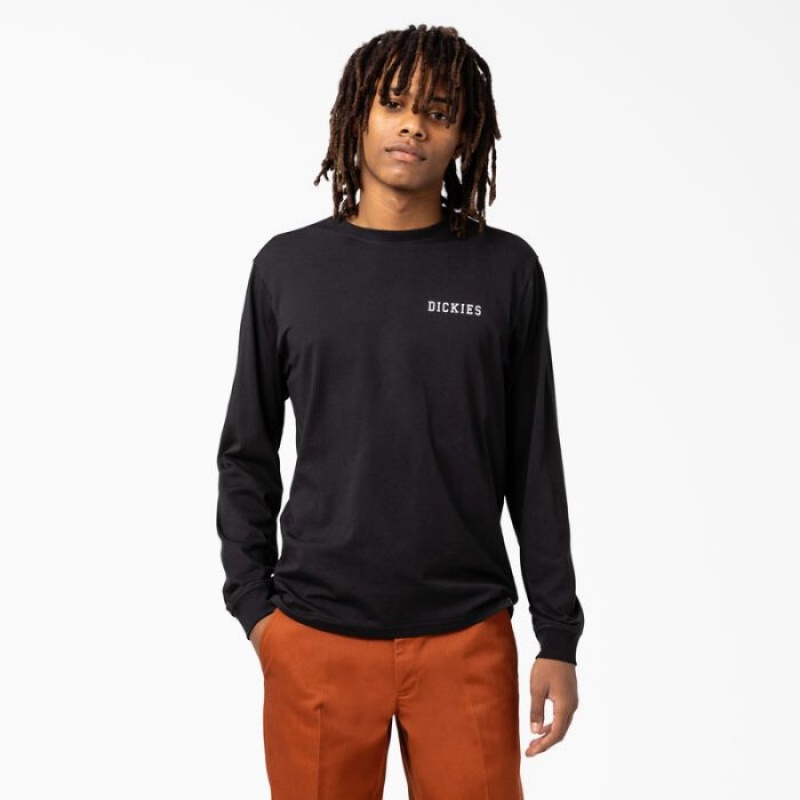 Dickies Cleveland Long Sleeve T-Shirt Negrii | PXWA5009