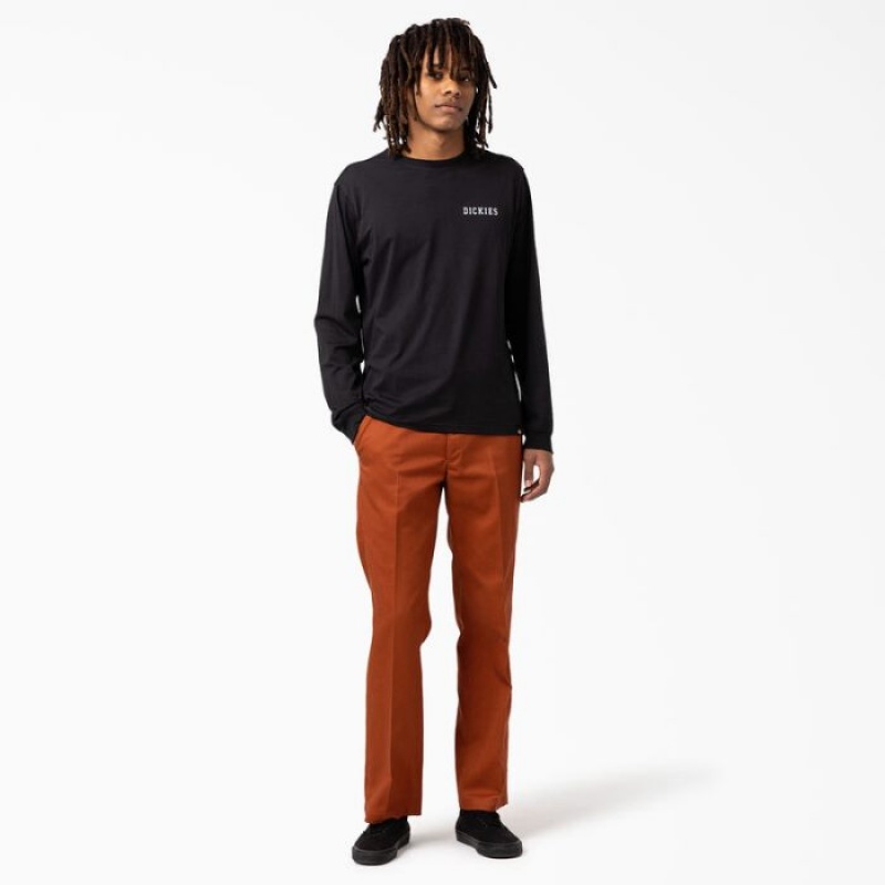 Dickies Cleveland Long Sleeve T-Shirt Negrii | PXWA5009