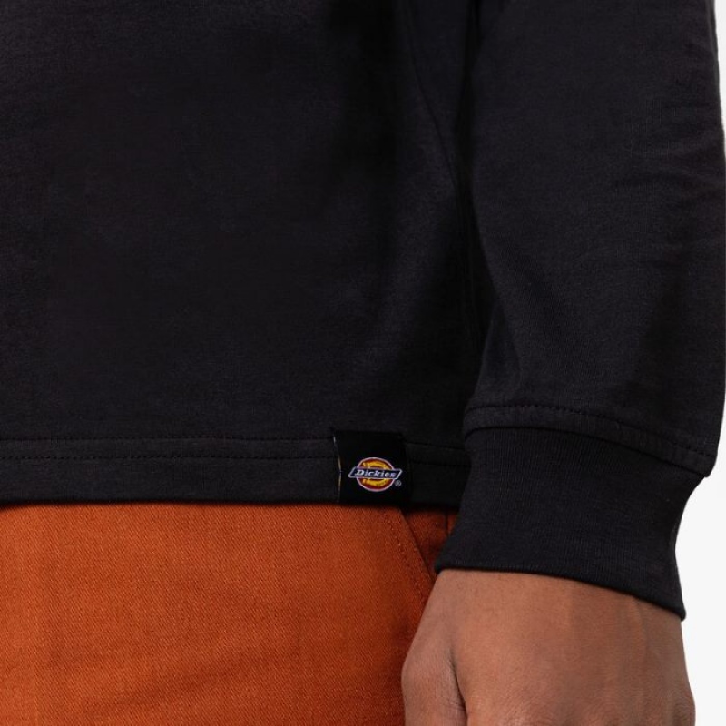 Dickies Cleveland Long Sleeve T-Shirt Negrii | PXWA5009