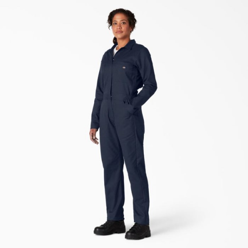 Dickies Cooling Long Sleeve Coveralls Bleumarin | BRYI5268