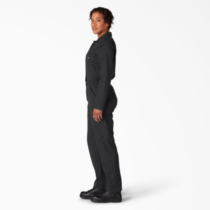 Dickies Cooling Long Sleeve Coveralls Negrii | YIKW2358
