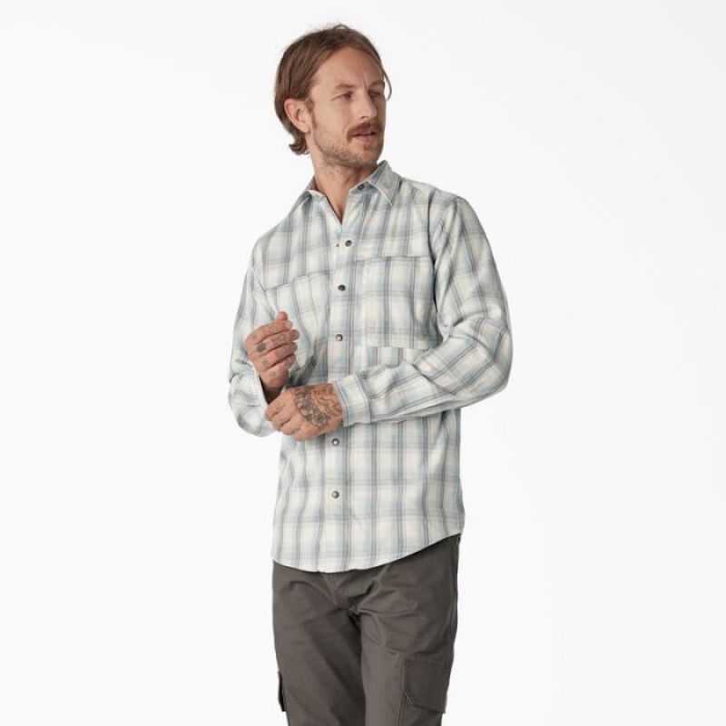 Dickies Cooling Long Sleeve Lucru Shirt Albastri | TJVD9745