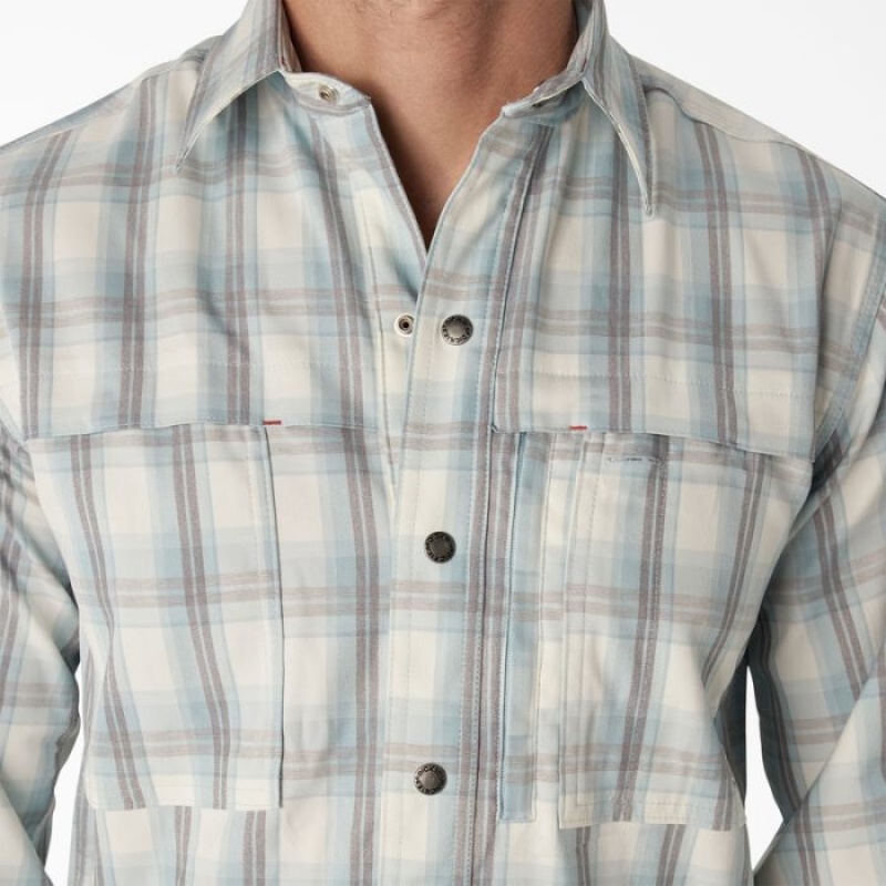 Dickies Cooling Long Sleeve Lucru Shirt Albastri | TJVD9745