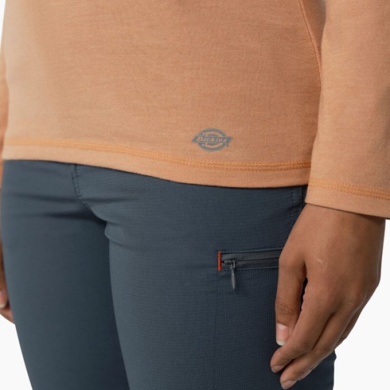 Dickies Cooling Long Sleeve Pocket T-Shirt Cork Single Dye Heather | GOOQ2385