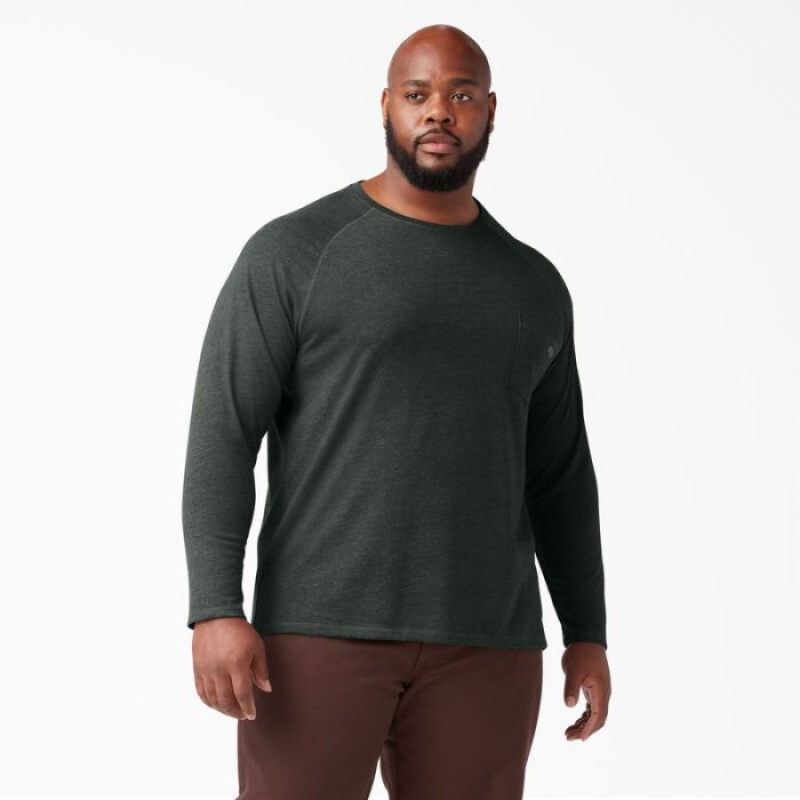 Dickies Cooling Long Sleeve Pocket T-Shirt Verzi | DUCX2292