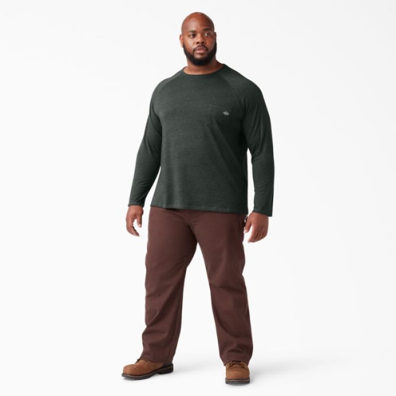 Dickies Cooling Long Sleeve Pocket T-Shirt Verzi | DUCX2292