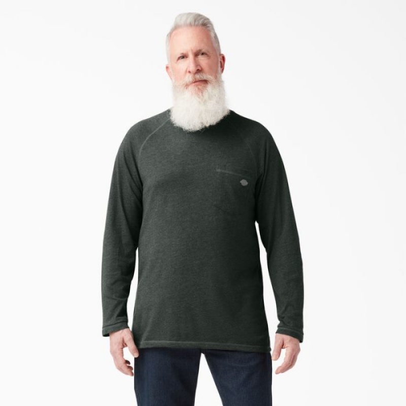 Dickies Cooling Long Sleeve Pocket T-Shirt Verzi | DUCX2292