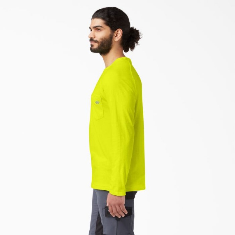 Dickies Cooling Long Sleeve Pocket T-Shirt Galbeni Deschis | MDDW6966