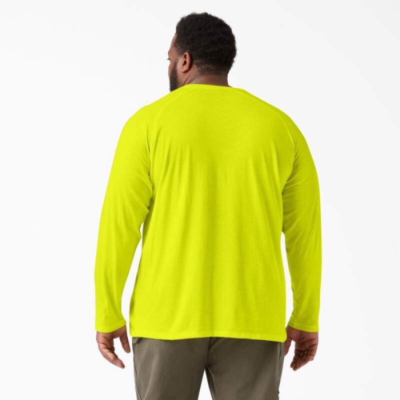 Dickies Cooling Long Sleeve Pocket T-Shirt Galbeni Deschis | MDDW6966