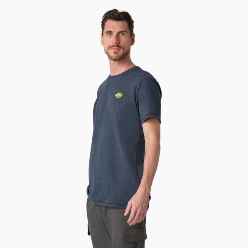 Dickies Cooling Performance Grafice T-Shirt Bleumarin | UFQM9863