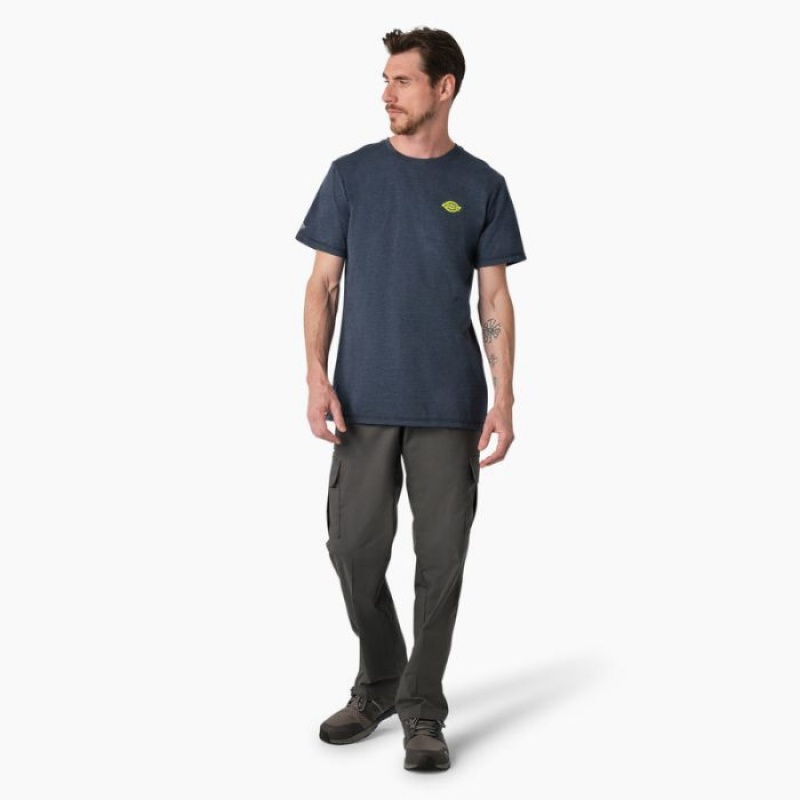 Dickies Cooling Performance Grafice T-Shirt Bleumarin | UFQM9863