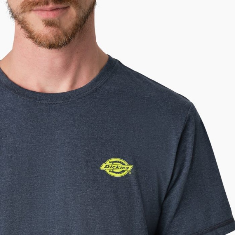 Dickies Cooling Performance Grafice T-Shirt Bleumarin | UFQM9863