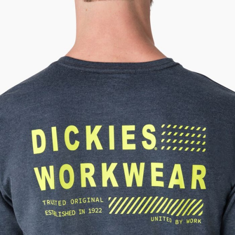 Dickies Cooling Performance Grafice T-Shirt Bleumarin | UFQM9863