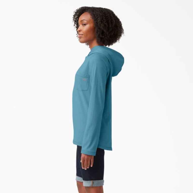 Dickies Cooling Performance Sun Shirt Albastri Inchis | LCMZ5883