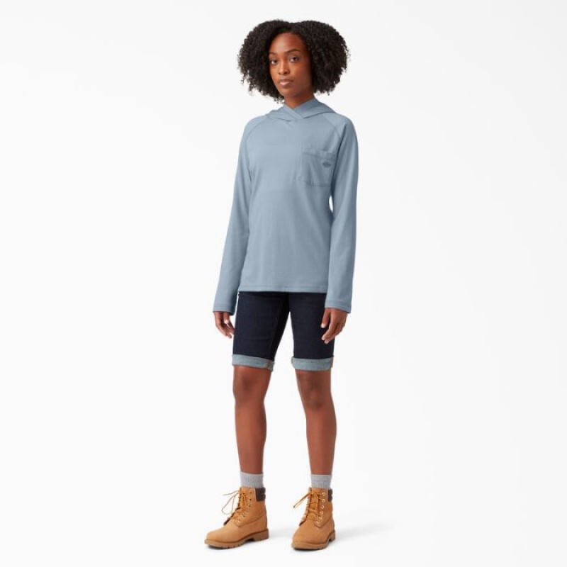 Dickies Cooling Performance Sun Shirt Albastri | ZKZX8206