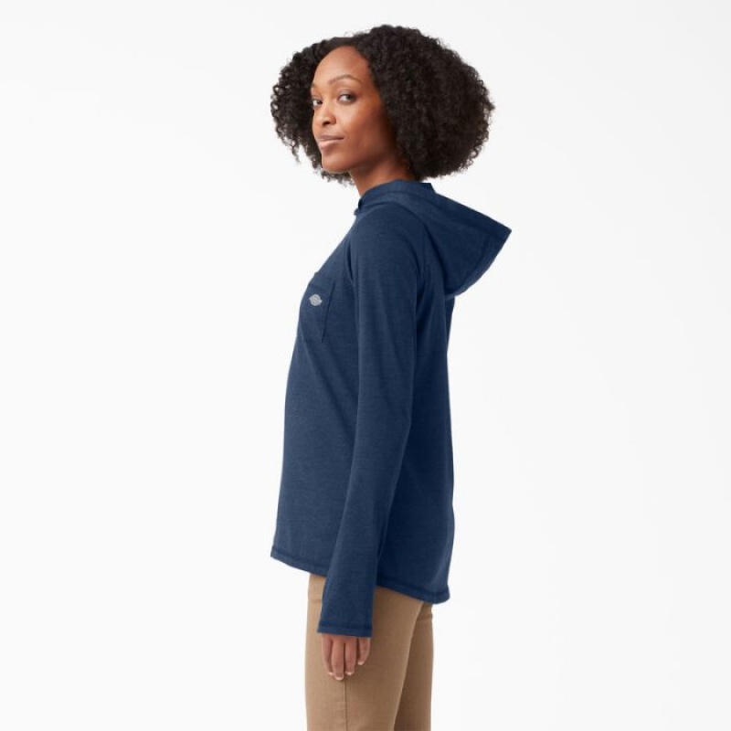 Dickies Cooling Performance Sun Shirt Bleumarin | VUEF5613