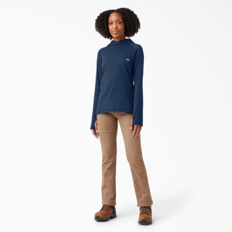 Dickies Cooling Performance Sun Shirt Bleumarin | VUEF5613
