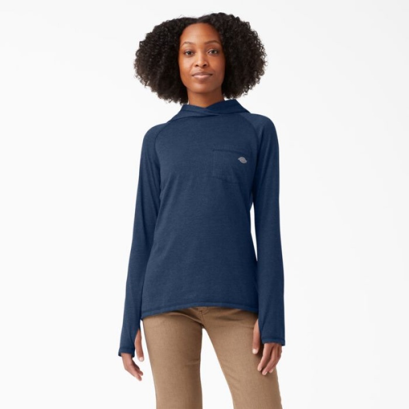 Dickies Cooling Performance Sun Shirt Bleumarin | VUEF5613
