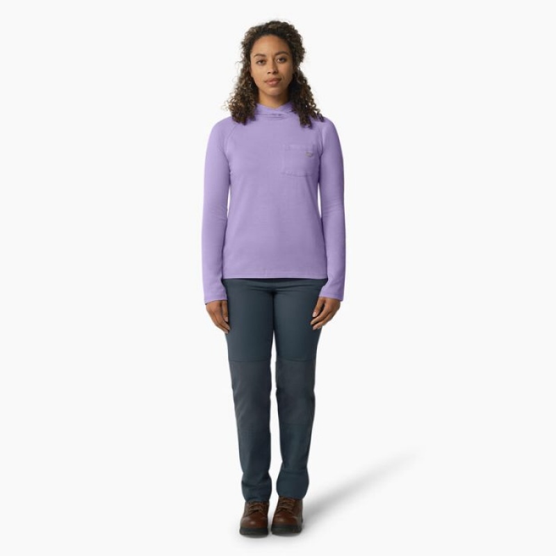 Dickies Cooling Performance Sun Shirt Violet Roz | FWJO9879