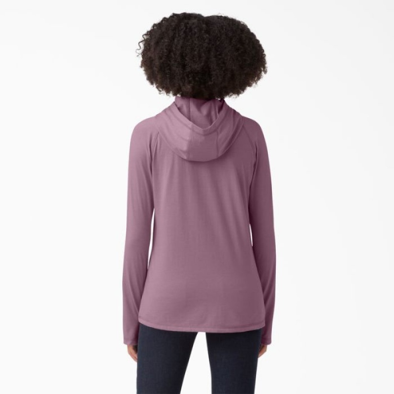 Dickies Cooling Performance Sun Shirt Violet Gri | DQPN1136