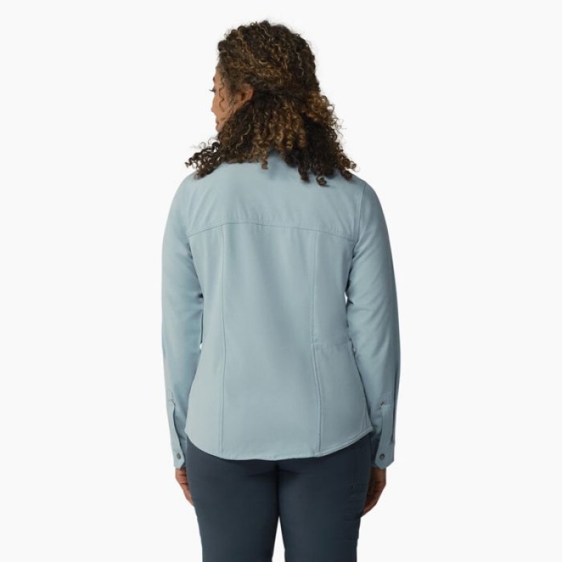 Dickies Cooling Roll-Tab Lucru Shirt Albastri | GEBR8923