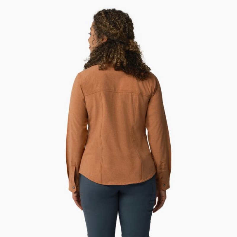 Dickies Cooling Roll-Tab Lucru Shirt Cupru | OPIA5499