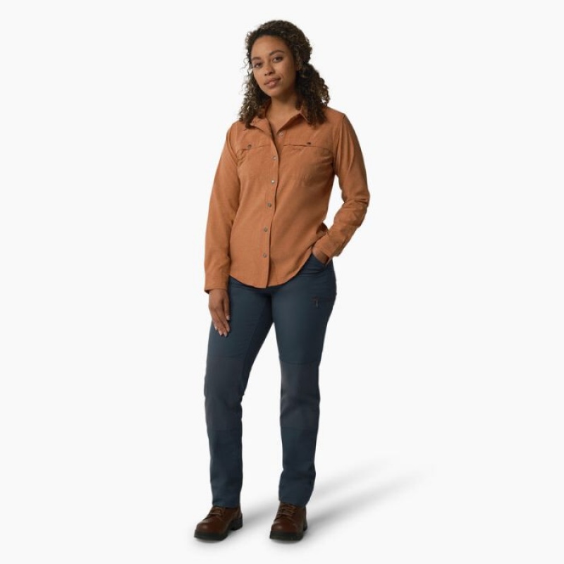 Dickies Cooling Roll-Tab Lucru Shirt Cupru | OPIA5499