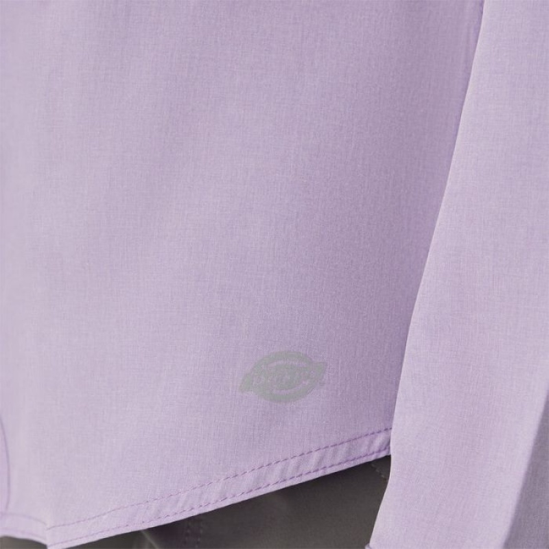 Dickies Cooling Roll-Tab Lucru Shirt Violet Roz | DFSX4939